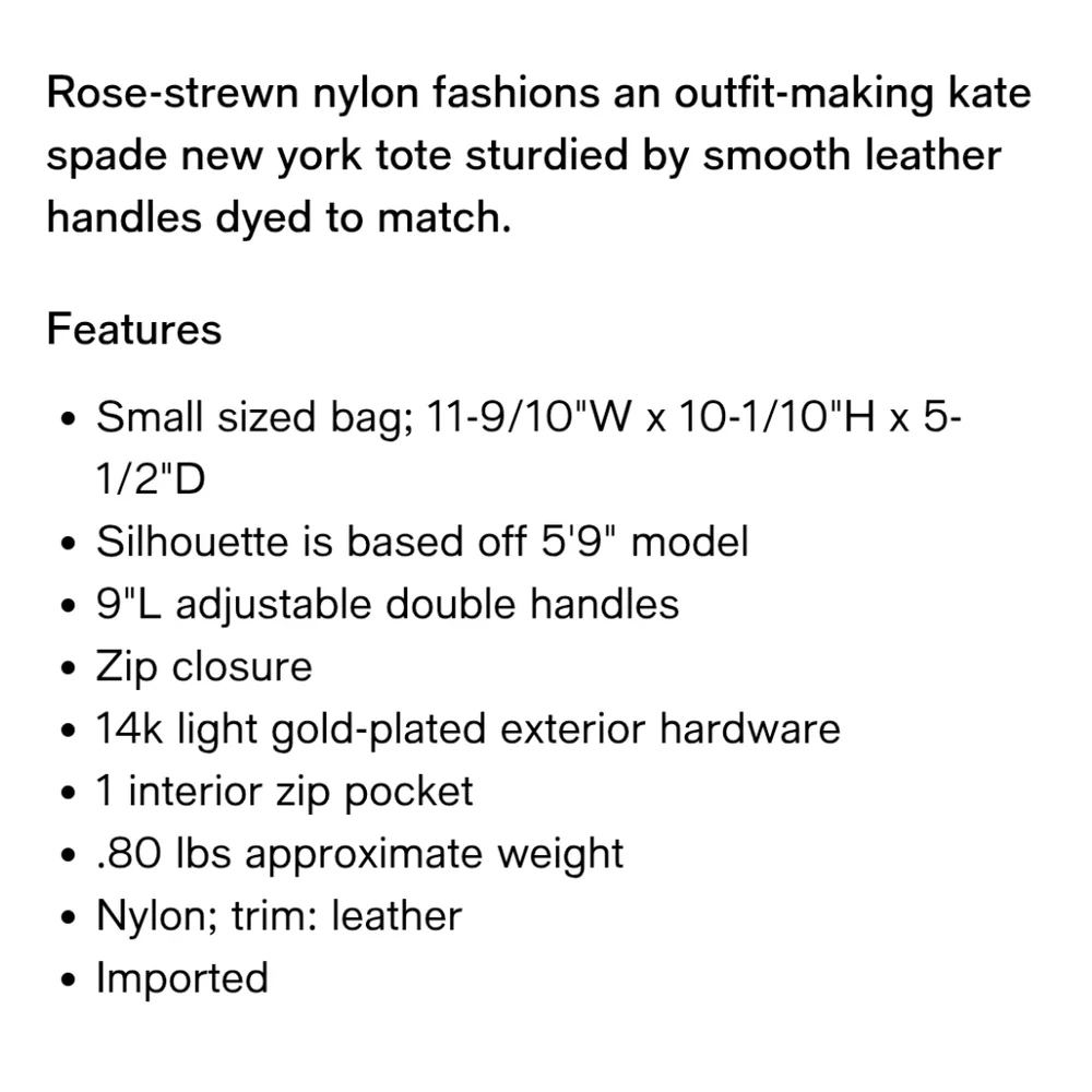 Kate Spade New York Watson Lane Small Night Rose Maya Tote Blue